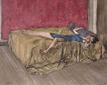 Francis Gruber, Vrouw liggend op een bed, 1948 van Atelier Liesjes