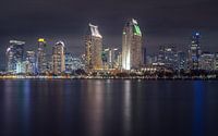 San Diego Skyline bei Nacht von Patrik Seiler Miniaturansicht