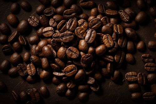 Bergje koffiebonen van boven