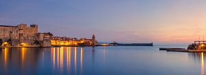 Panorama und Sonnenaufgang in Collioure, Frankreich