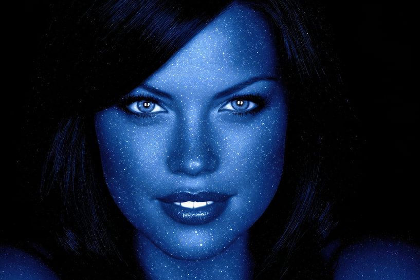 image spirituelle femme en bleu portrait par Egon Zitter