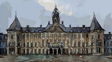 Painting City Hall Rotterdam by Anton de Zeeuw