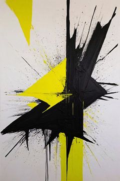 Explosion de contrastes en jaune et noir sur De Muurdecoratie