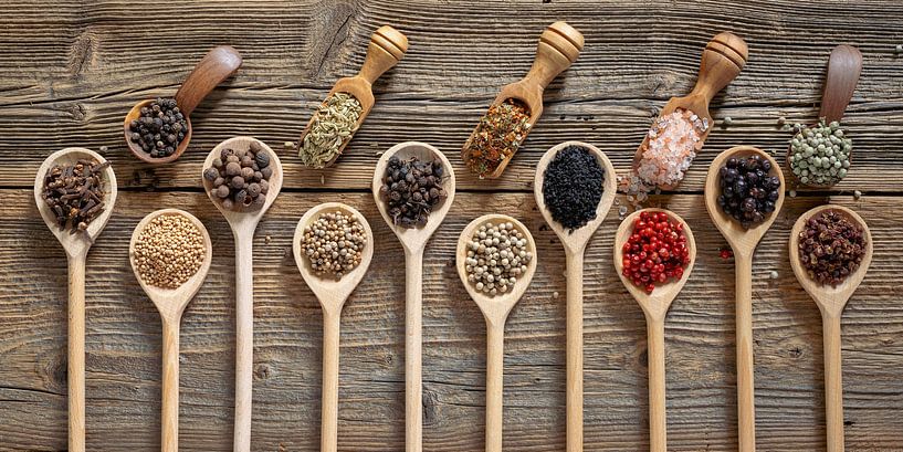 Culinary diversity: spices, salt and pepper by Photo Art Thomas Klee