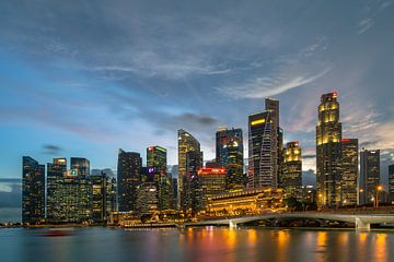 Nightfall in Singapore by Bart Hendrix