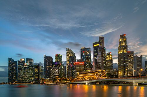 Nightfall in Singapore