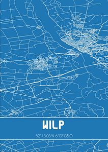 Blauwdruk | Landkaart | Wilp (Gelderland) van Rezona