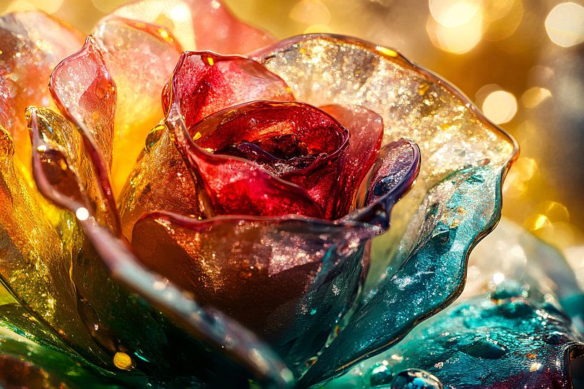Schitterende kristallen roosclose-up van Art & Soul Creations