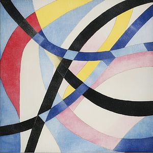 Plans abstraits en rouge, bleu et noir