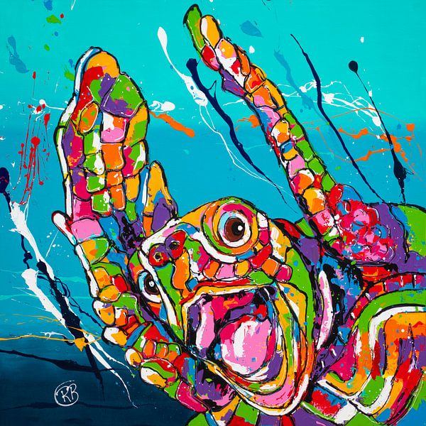Cheering turtle by Happy Paintings / Renata Rolefes