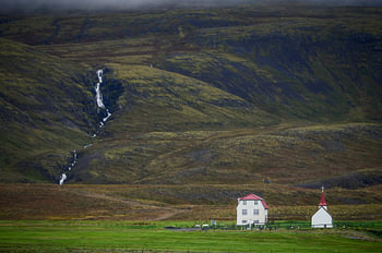 Church at the foot of the mountain