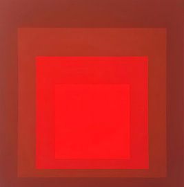 Josef Albers - Homage to the Square, red, brown, 6 . High Resolution by Vivanne