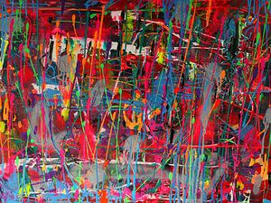 Peinture de Pollock "Good vibrations" (bonnes vibrations)