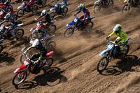 Motocrossers from above