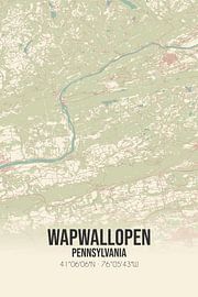 Vintage map of Wapwallopen (Pennsylvania), USA. by Prints of Place