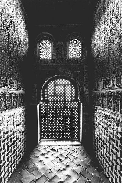 Arabeske architectuur in het Alhambra van Fotografiecor .nl