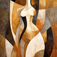 Abstract female beauty - abstract painting