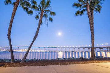 Maanverlichte nacht voor Coronado Californië van Joseph S Giacalone Photography