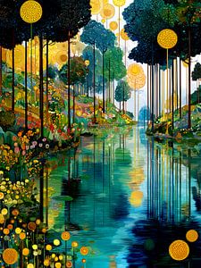 Forest by Klimt style 11