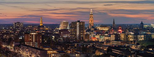Panorama van de Skyline van Groningen