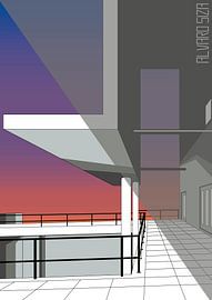Alvaro Siza 6 - Sunset with Grey Triangle