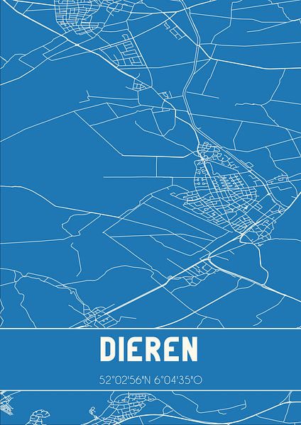 Blueprint | Map | Animals (Gelderland) by Prints of Place