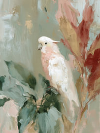 White Cockatoo – Painterly Tropical Bird