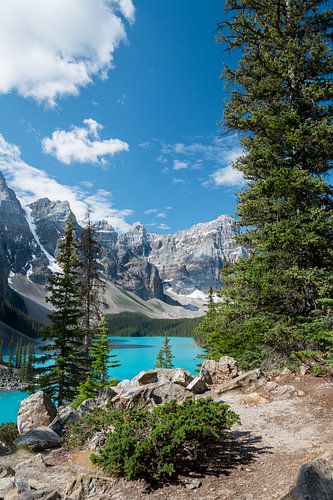 Lake Moraine, Canada van Daniel Van der Brug