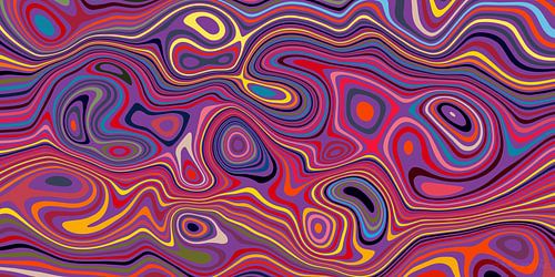 A liquid explosion of colour in an abstract depiction of waves by AidasignArt