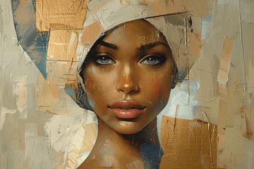 Modern and abstract portrait by Carla Van Iersel