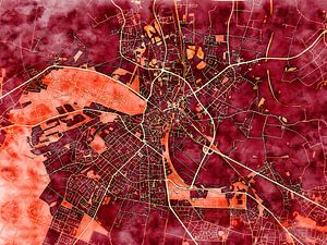 Karte von Kleve im stil 'Amber Autumn'