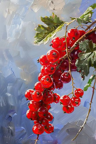 Rote Beeren malen