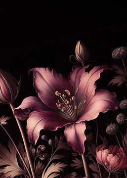 VINTAGE COLOURFUL BOTANICAL-10A-D1