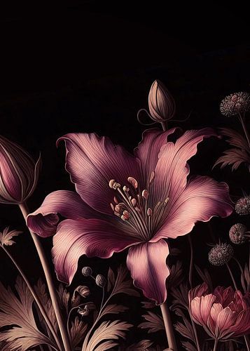 VINTAGE KLEURRIJK BOTANISCH-10A-D1