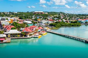 Colourful Port of St. Johns, Antigua
