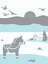 Skandinavische Winter Landschaft in Schweden von Mad Dog Art Miniaturansicht
