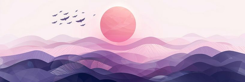 Pink landscape by Poster Art Shop