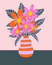 Kleurrijke bloemen in een vaas van Angela Minca thumbnail