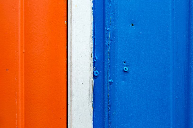 Rood wit blauw in oud ijzer van Texel eXperience