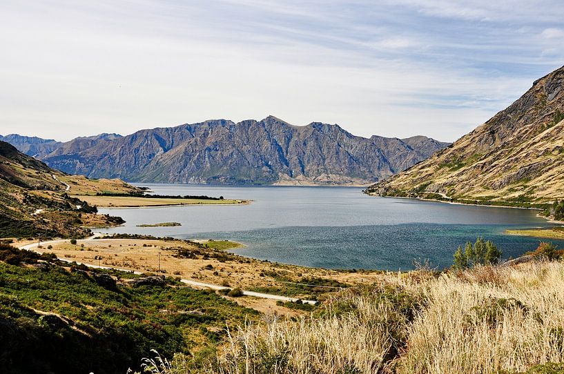 Ontsnap naar Lake Hawea, Nieuw-Zeeland van Frank Photos
