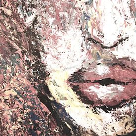 Soft color portret palette knife sur Dunja Paolo