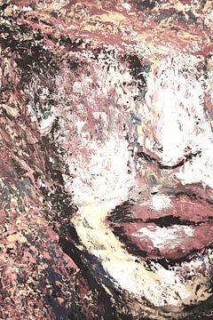 Soft color portret palette knife sur Dunja Paolo