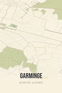 Vintage landkaart van Garminge (Drenthe) van Rezona