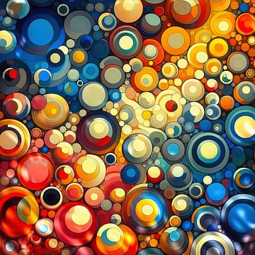 Gekleurde badschuim bubbels van Digital Art Nederland