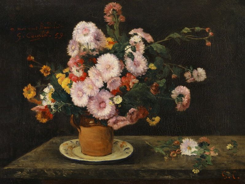 Bouquet Of Asters, Gustave Courbet by Masterful Masters