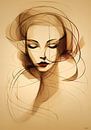 minimalist painting of a woman by Gelissen Artworks thumbnail