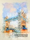 Tower Bridge van Printed Artings thumbnail