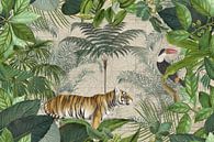 Groene jungle met tijger van Andrea Haase thumbnail