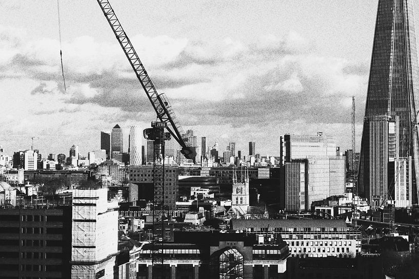 Skyline London, zwart-wit. van Erik Juffermans