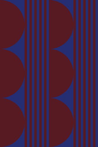 Collection de couleurs audacieuses et de rayures. Bleu marine et marron n° 6